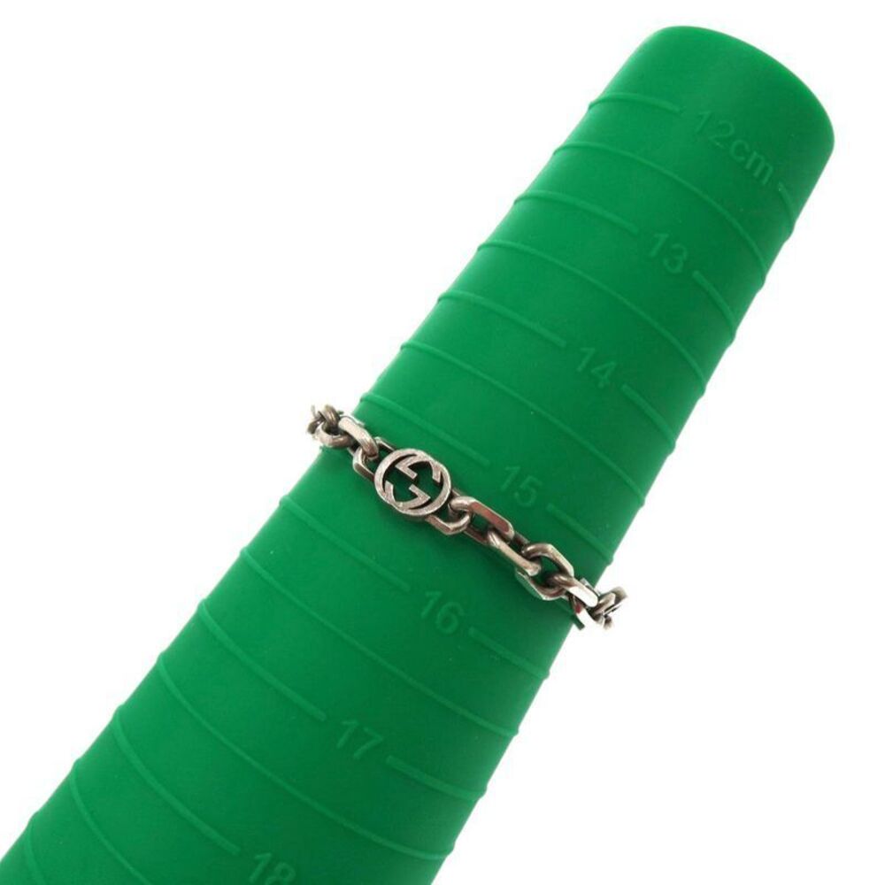 Gucci Interlocking Chain Silver 925 Silver Bracel… - image 6